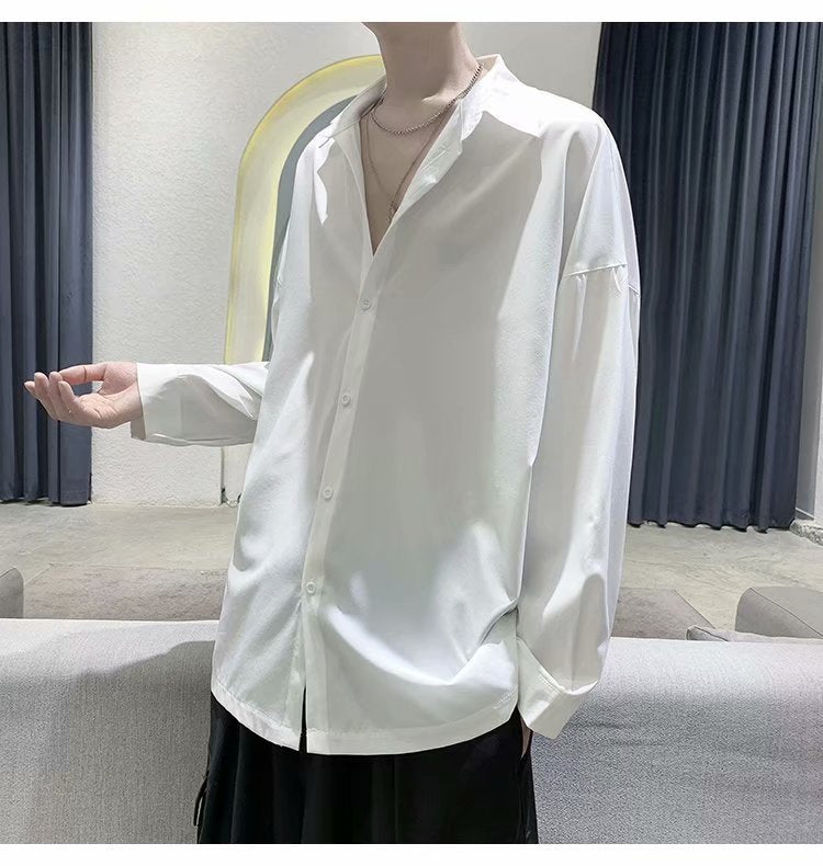 Men Long Sleeve Jacket White Spring Stylish